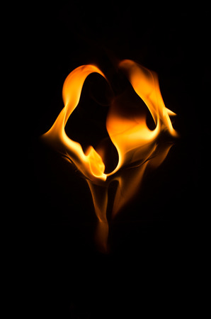 fire on black backgroundの写真素材