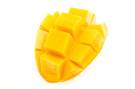 mango on white backgroundの写真素材