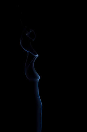 abstract smoke on black backgroundの写真素材