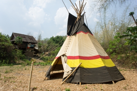 teepee in northern Thailandのeditorial素材