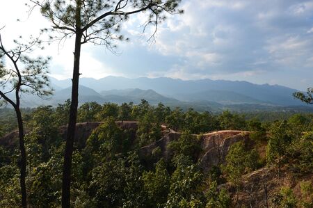 Pai Canyon in Pai, Thailand.の写真素材