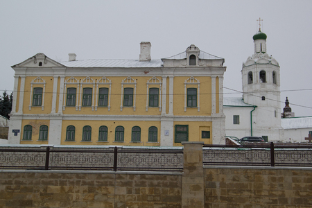 KAZAN, RUSSIA, 3 DECEMBER 2016, facade of St. John the Baptist monastery, , telephoto, horizontalのeditorial素材