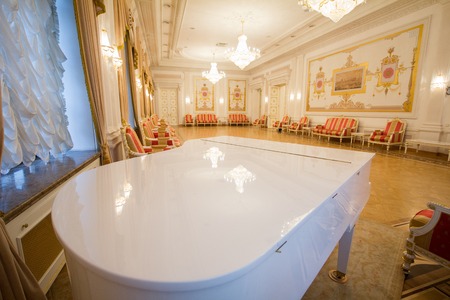 KAZAN, RUSSIA - 16 JANUARY 2017, City Hall - luxury and beautiful touristic place - the piano in the interiorのeditorial素材
