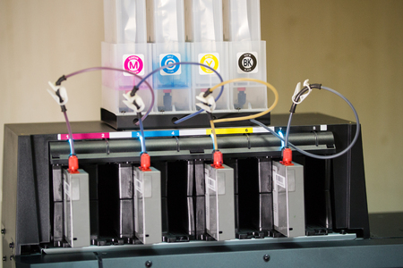 Printing press equipment for color print in the typography