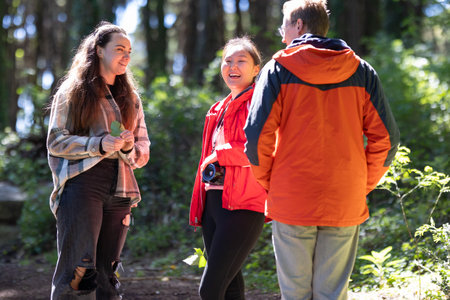 Group of People Standing in the Woods
