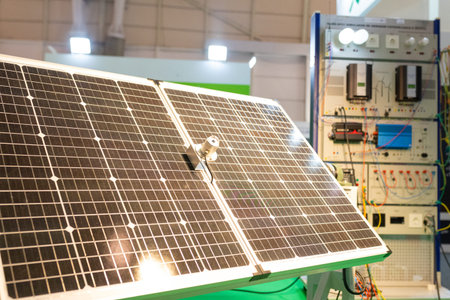 Solar panel generating clean power with renewable energy system