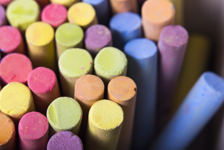 Chalks in a variety of colors.の写真素材