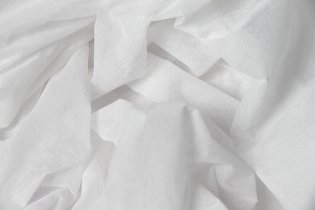 Beautiful folds of White Cloth texture.の写真素材