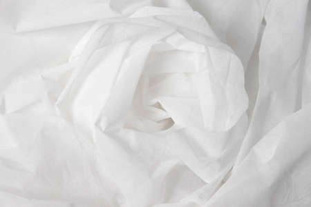 Beautiful folds of White Cloth texture.の写真素材