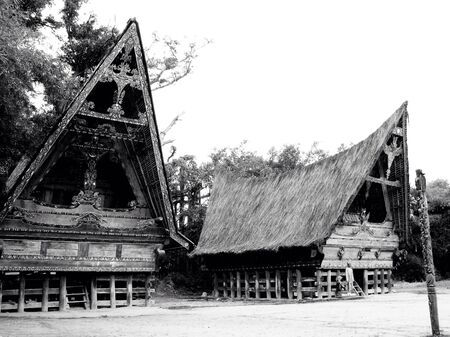 Traditional house at lake Tobaの素材