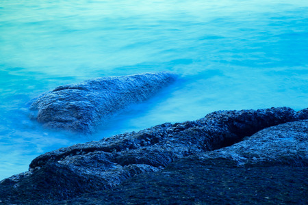 Sea and stone  at Similan island, Phang-nga, Thailand Long exposure shot の写真素材