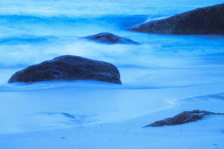 Sea and stone  at Similan island, Phang-nga, Thailand Long exposure shot の写真素材