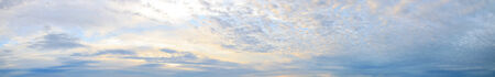 Panorama view blue Sky with small cloudsの写真素材