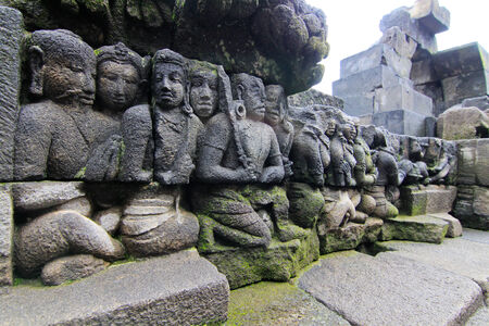 Borobudur temple at Yogyakarta, Java Island, Indonesiaの写真素材