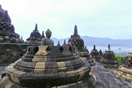Borobudur temple at Yogyakarta, Java Island, Indonesia