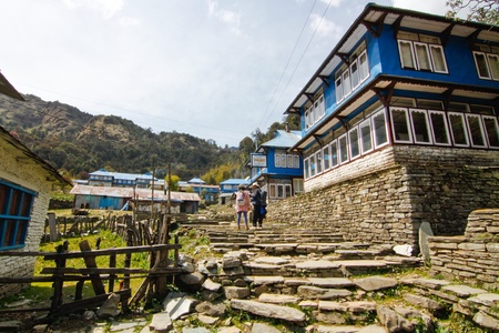 Guesthouse along the way to Annapurna base campの素材