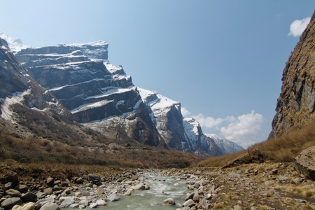 Landscape view Annapurna base campの素材