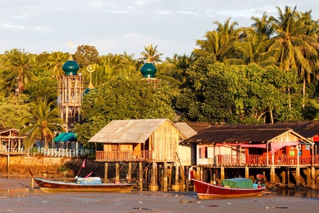 Fishermen village in Libong island, Trang, Thailandの素材