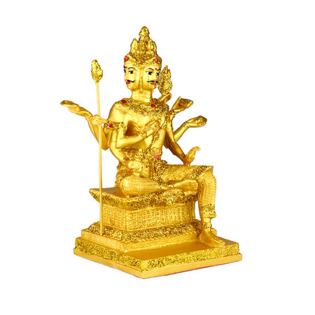 Four Faces Buddha (Brahma) on a white backgroundの写真素材