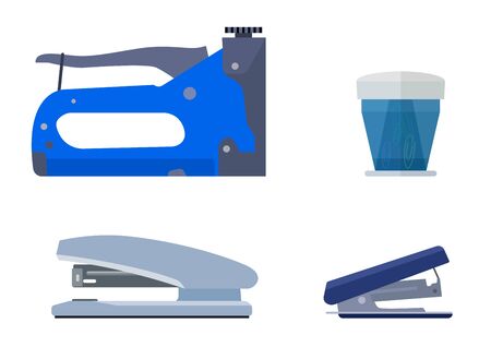 Stapler.  vector illustration. Isolated on white backgroundのイラスト素材