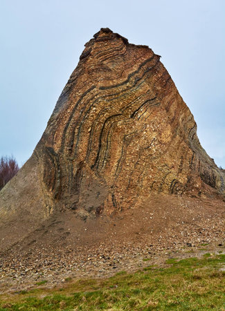 Fur formation, marine sediment made of diatoms and clay minerals, Palaeocene-Eocene, Fur Island,...