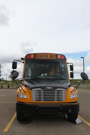 Tne bus is prepared to go out