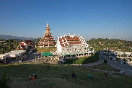 CHIANG RAI, THAILAND - FEBRUARY 5, 2017 : wathyuaplakang A place where people worship. And respectable of Buddhist faith on 5 February 2017 at Baan hyuaplakang , Robwiang, Muang Chiang Rai, Thailandのeditorial素材