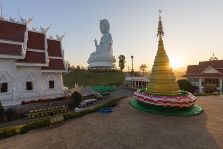CHIANG RAI, THAILAND - FEBRUARY 5, 2017 : wathyuaplakang A place where people worship. And respectable of Buddhist faith on 5 February 2017 at Baan hyuaplakang , Robwiang, Muang Chiang Rai, Thailandのeditorial素材