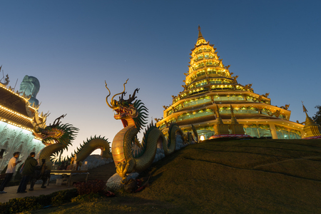 CHIANG RAI, THAILAND - FEBRUARY 5, 2017 : wathyuaplakang A place where people worship. And respectable of Buddhist faith on 5 February 2017 at Baan hyuaplakang , Robwiang, Muang Chiang Rai, Thailandのeditorial素材