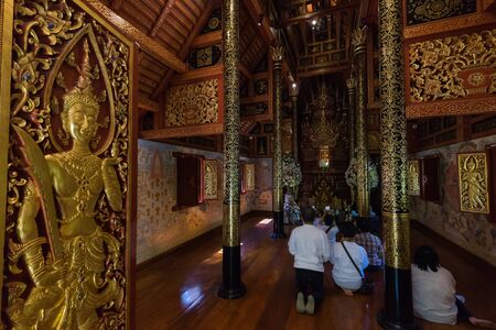 Chiang Rai, Thailand - FEBRUARY 6,2017: Wat Phra Singh Rai in Chiang Rai in Thailand on FEBRUARY 6,2017のeditorial素材