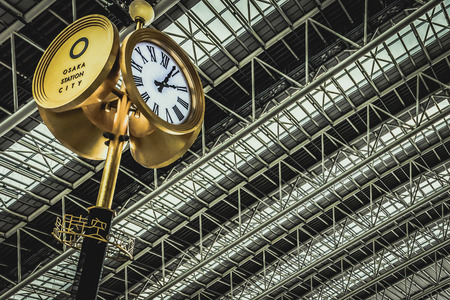 Osaka station city  interior hall. Cinematic filterの写真素材