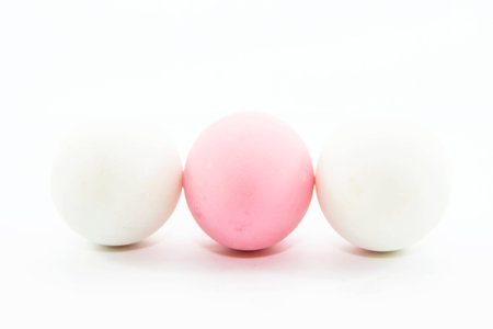 Duck's egg preserved with raw material on white backgroundの写真素材