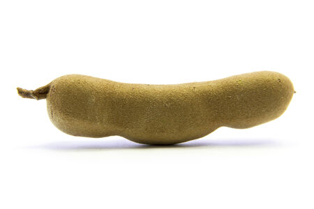 Shape and form tamarind texture on white backgroundの写真素材
