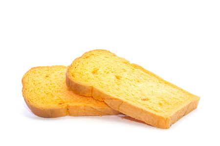 Healthy carrot fresh bread recipe on white backgroundの写真素材