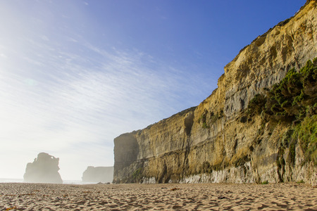 Seashore and beach attraction place on Great Ocean Roadの写真素材