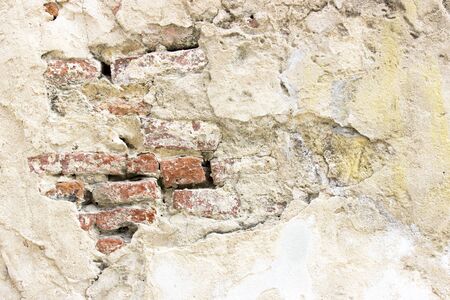 Finishing wall material in old architecture backgroundの写真素材
