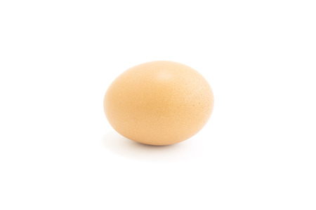 Fresh egg from organic farm on white backgroundの写真素材