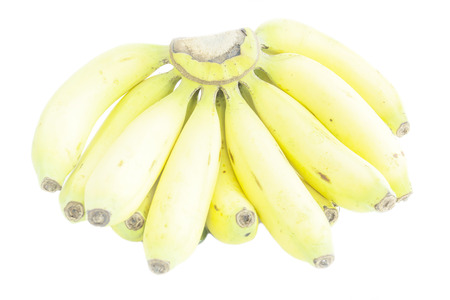 Over ripened bananas bunch fruit on white backgroundの写真素材