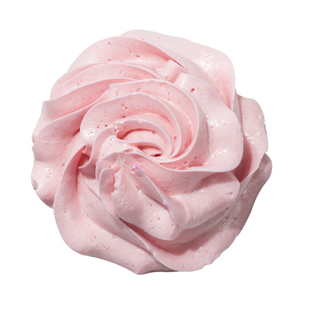 Topping for cup cake with pink rose design isolatedの写真素材