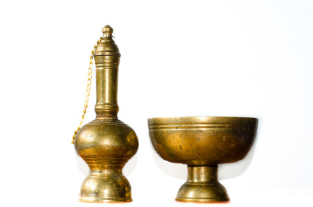 Libation with white backgroundの写真素材