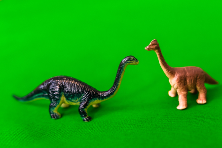 children's toy dinosaurの写真素材