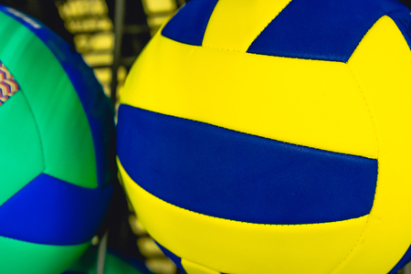 colored balls for basketball or volleyballの写真素材