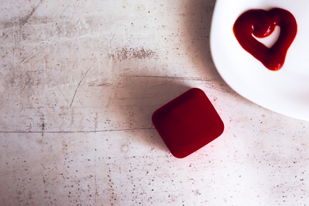 Valentine's day, items on a white or bright backgroundの写真素材
