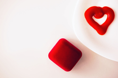 Valentine's day, items on a white or bright background