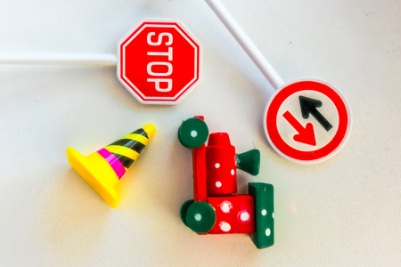 still life with road signsの写真素材