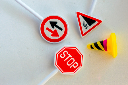 still life with road signsの写真素材