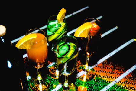 cocktail alcoholic or non-alcoholicの写真素材