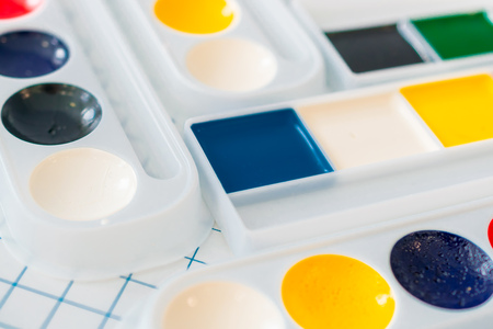 watercolor paintsの写真素材
