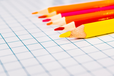 colored pencils on paperの写真素材
