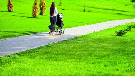people walks on a summer dayの写真素材